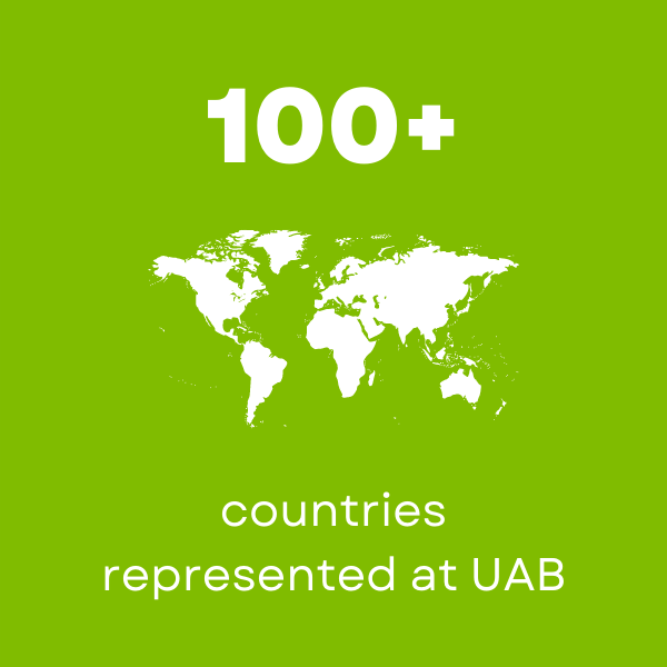 UAB has over 100 countries represented at the institution