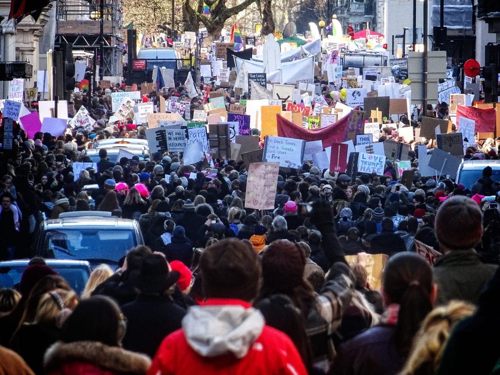 picture of Women's March in London 2017