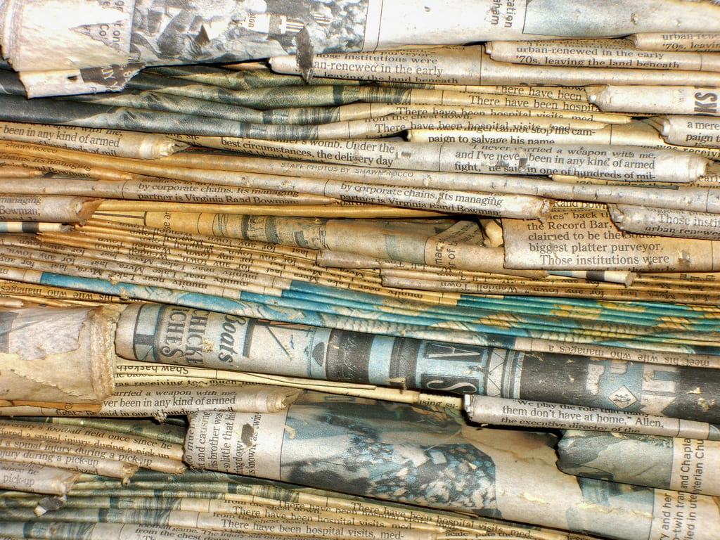 a picture of a stack of newspapers