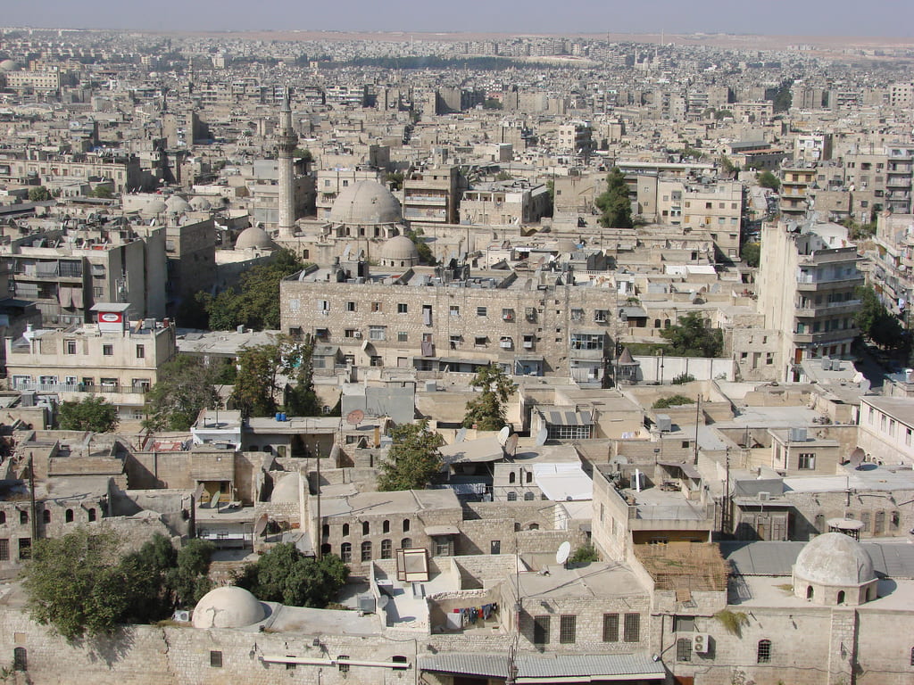 Aleppo A view of Aleppo, Syria from above. It's a real concrete jungle.