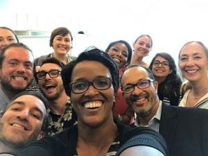 a group selfie of the UAB IHR and IDPP team from American University