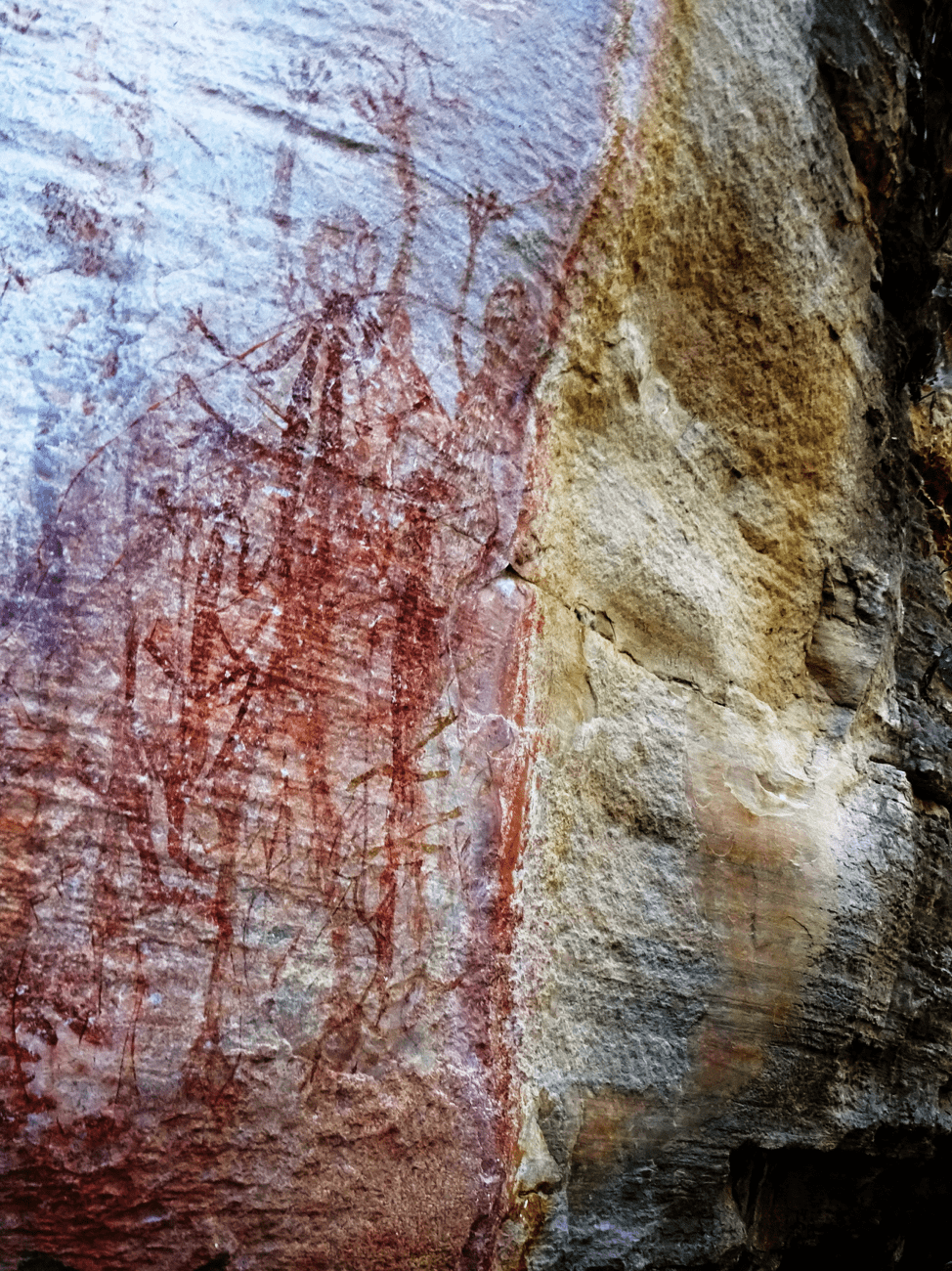 Aboriginal rock art depicting a communal celebration