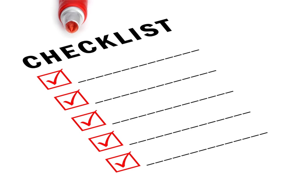 a list of tasks with check marks