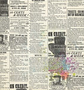 Vintage newspaper ads from mid 20th century newspaper
