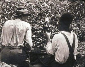 miners with machine gun