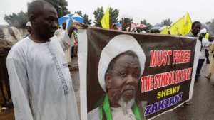 A peaceful procession of the IMN for the release of Zakzaky. Source: Yahoo Images.