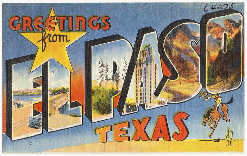 El Paso Texas post card