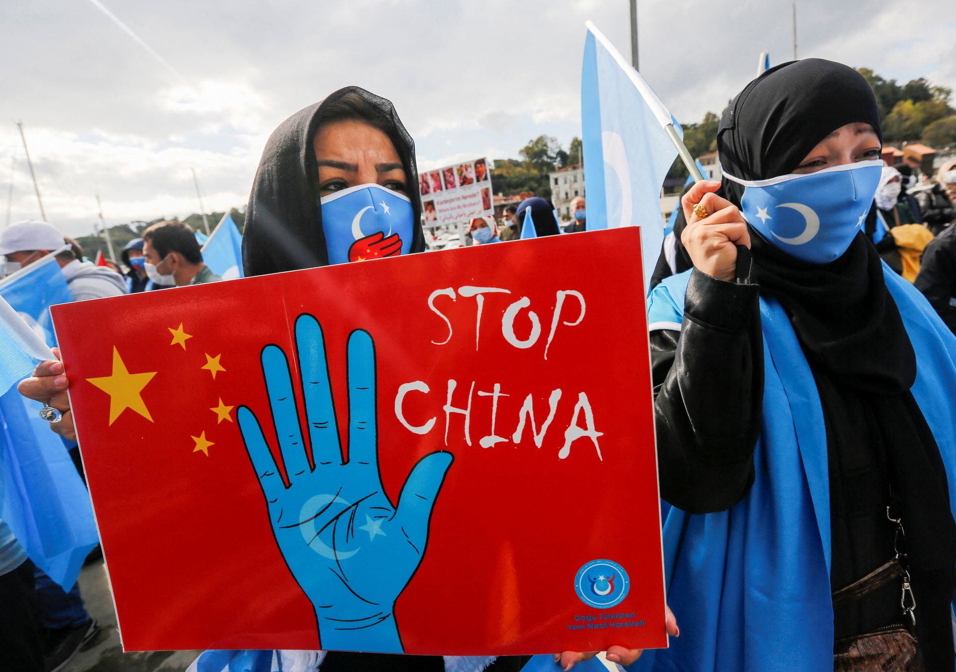 protest against Uyghur genocide