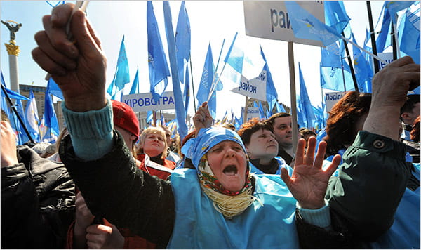 Yahoo Images, Ukraine Refugee Protest