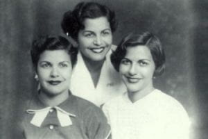 Black and white photo of the Mirabal Sisters in the 1950s