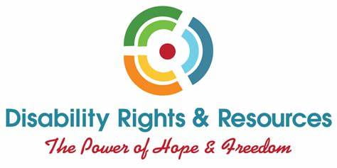 An image with a colorful target, with the words, "Disability Rights and Resources: the power of hope and freedom"