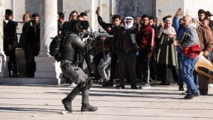 Israeli Defense Forces attack Palestinians in Mosque